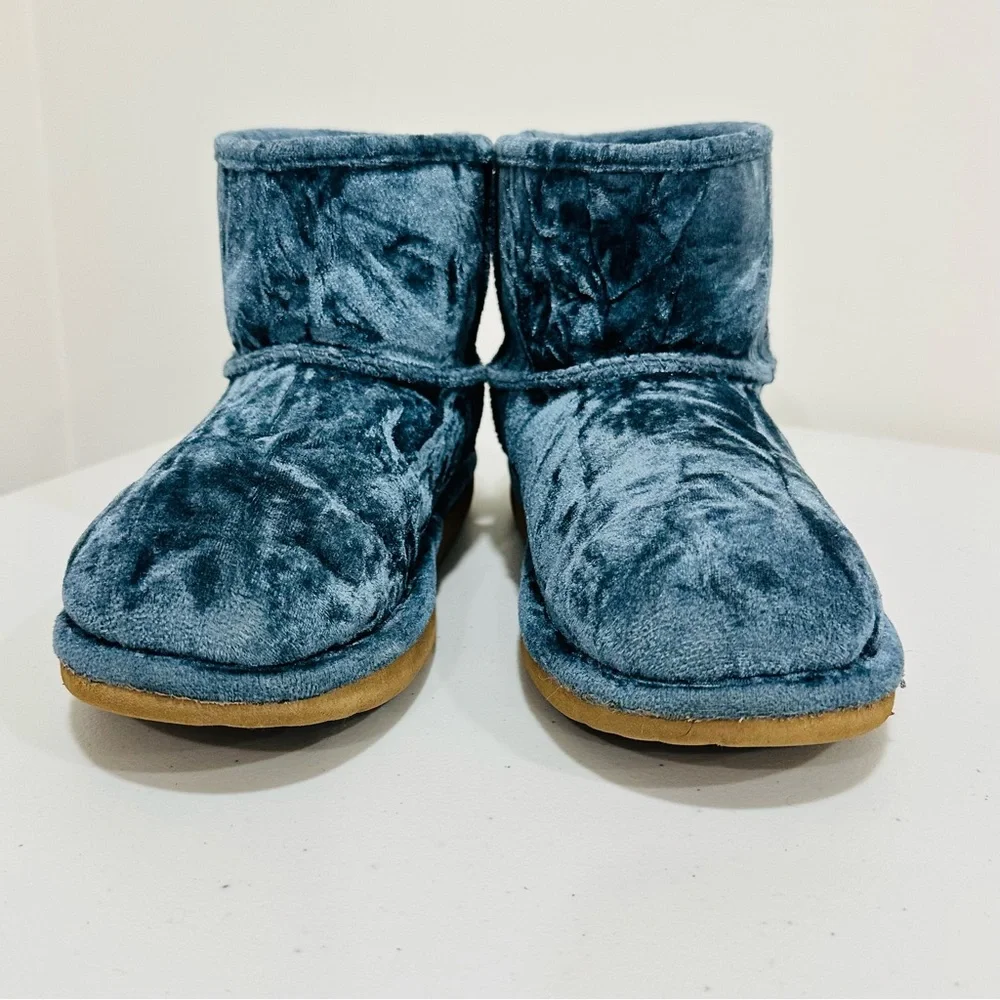 UGG Classic Mini II Velvet Boots Blue Wool Lining Women’s‎ Size 5